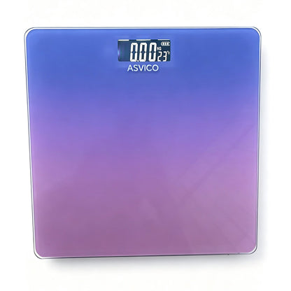 ASVICO Tempered Glass Electronic Body Weight Scale with LED Display