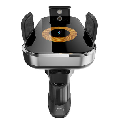 X12S Glass-Surface Car Phone Mount: Fast Charging with Cooling & Heat Dissipation