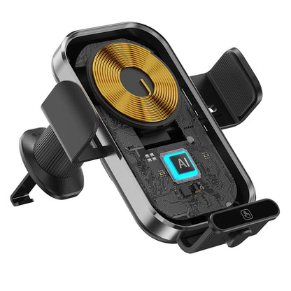 X12S Glass-Surface Car Phone Mount: Fast Charging with Cooling & Heat Dissipation