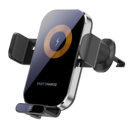 X12S Glass-Surface Car Phone Mount: Fast Charging with Cooling & Heat Dissipation