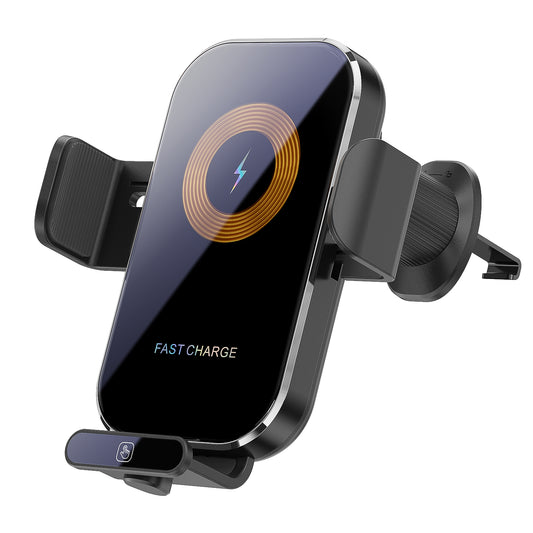 X12S Glass-Surface Car Phone Mount: Fast Charging with Cooling & Heat Dissipation